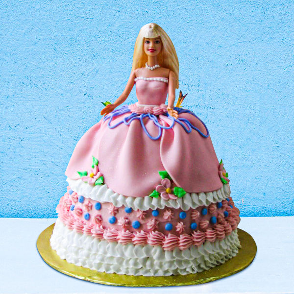 Blue Dress Doll Cake - Wilton