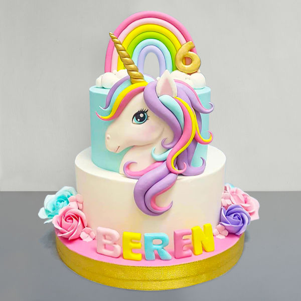 Decorative Colorful Unicorn Cake Winni