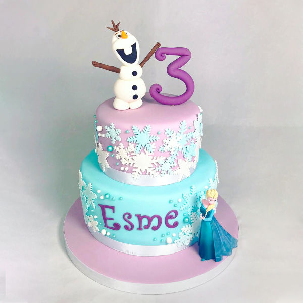 Buy Happy Snowman Vanilla Fondant Cake