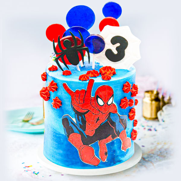 Spiderman Themed Fondant Cake