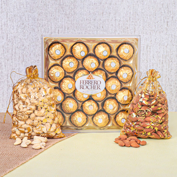 Buy Cashewnuts and  Almonds with Ferrero
