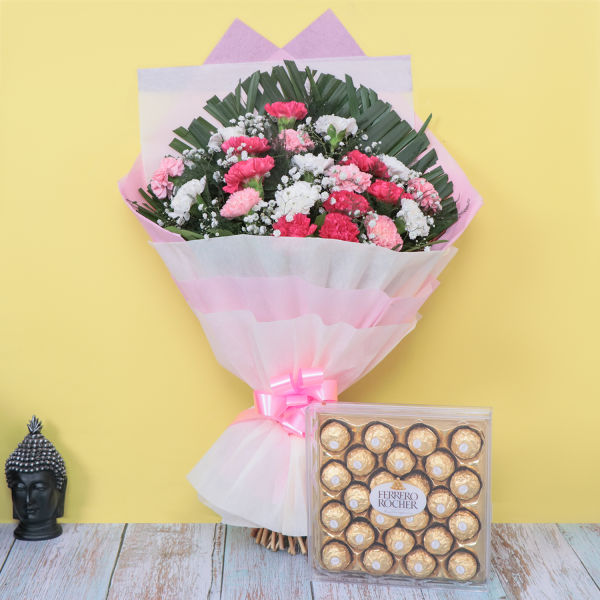 Buy Freshing Carnation Mix Bouquet