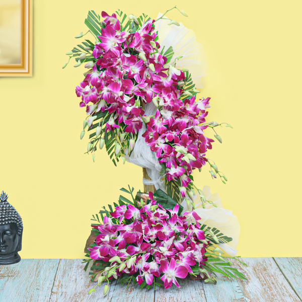 Buy Purple Orchid  Curvy Arrangement