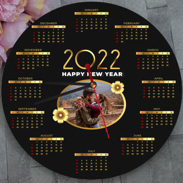 Buy Personalised New Year 2022 Wall Clock