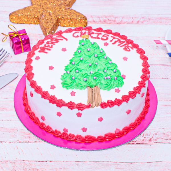 Christmas Tree Sheet Cake- Free Cake Video - My Cake School