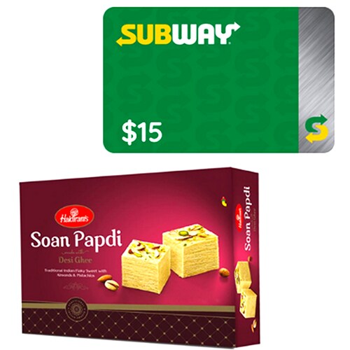 Buy Combo of Soan Papdi and Subway Gift Card