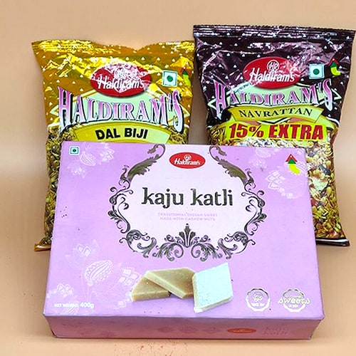 Buy Namkeens with Kaju Katli