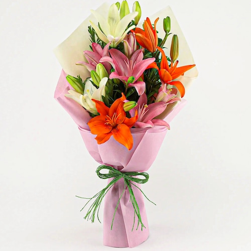 Buy Attractive Mixed Lilies
