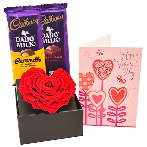 Buy Hearty Preserved Rose and Chocs