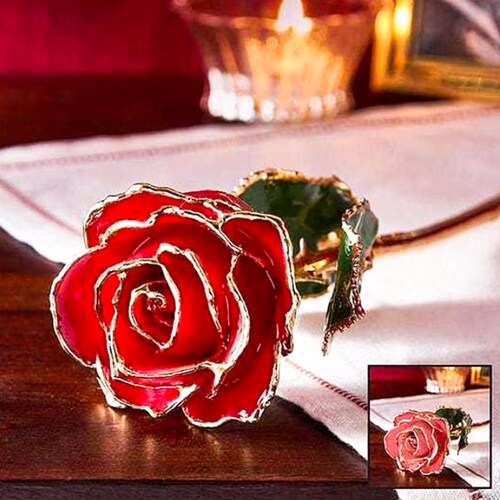 Buy Gold Dipped Red Rose