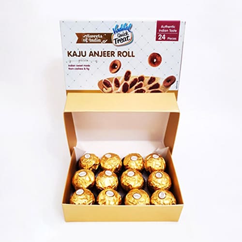 Buy Kaju Anjeer Roll and 12pc Ferrero
