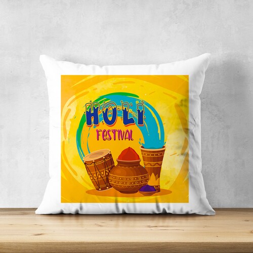 Buy Holi Festival Cushion