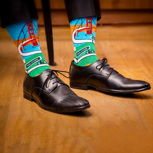 Buy White road line Socks
