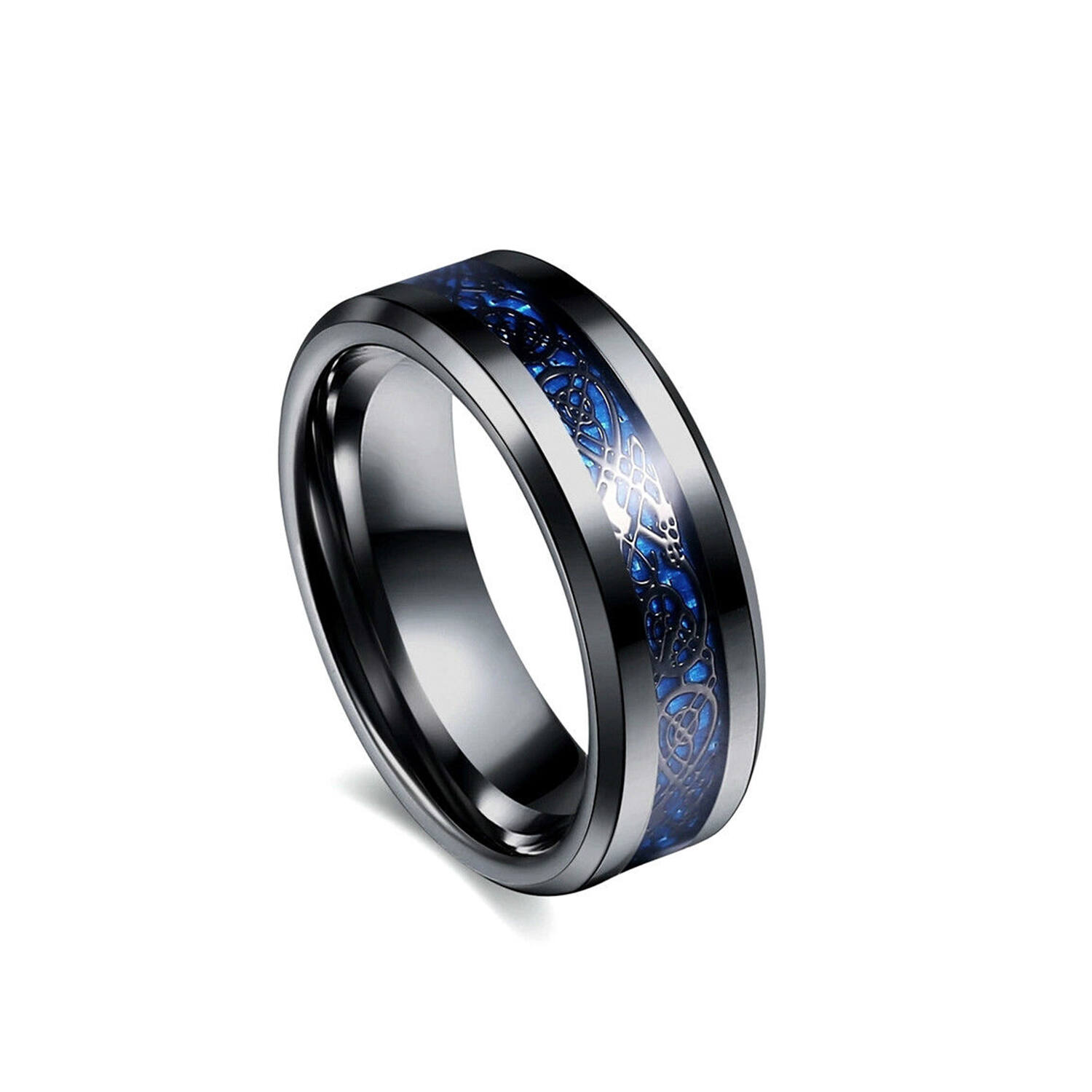 Buy Jewdreamer16Pcs Stainless Steel Fidget Spinner Rings for Men Women  Black Celtic Dragon Rings Cool Wedding Band Chain Ring Set, Size 8 Online  at desertcartINDIA