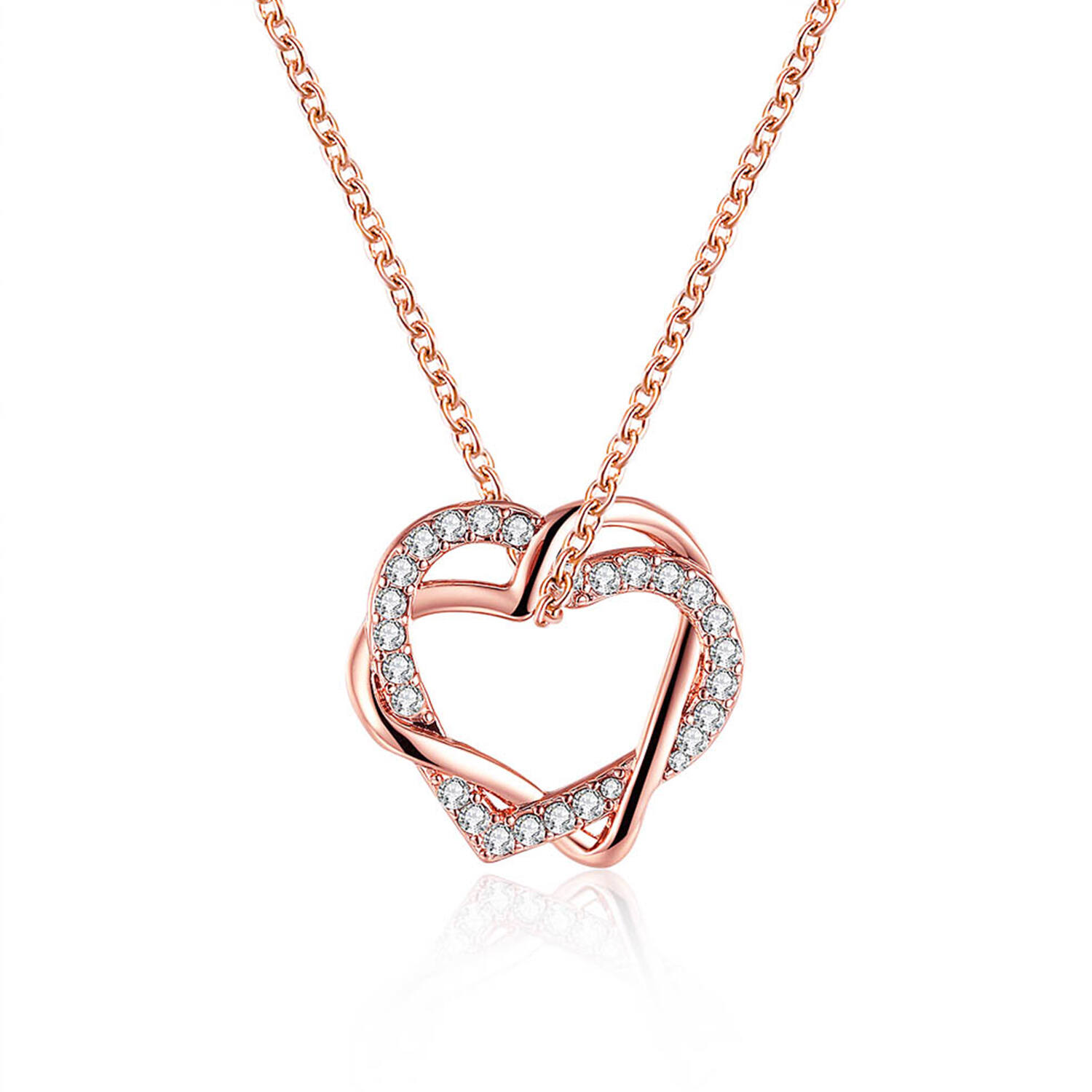 To My Daughter - Gift For Daughter - Interlocking Hearts Necklace - Celeste  Jewel