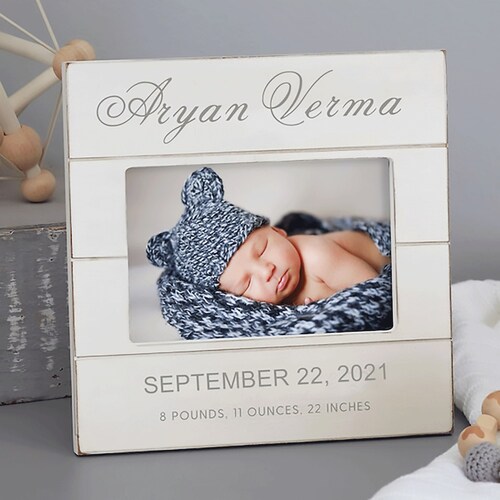 Buy Personalized Baby Shiplap Frame