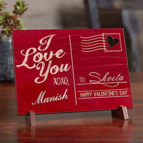 Buy Exquisite Personalized Wood Postcard