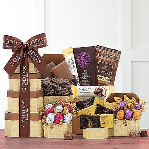 Buy Dazzling Godiva Chocolate Tower For All