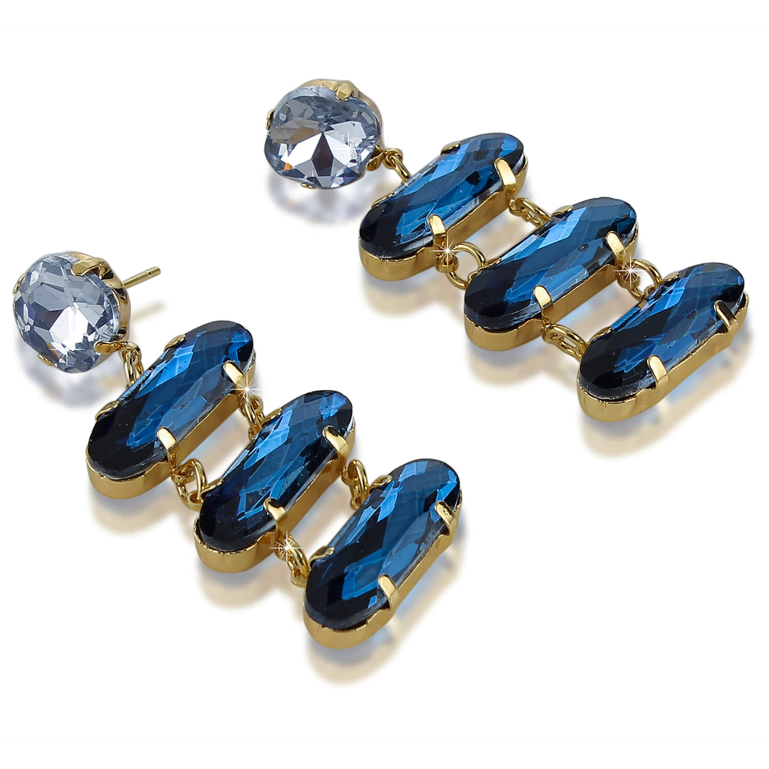 Buy Melorra 18k Gold Midnight Blue Earrings for Women Online At Best Price   Tata CLiQ