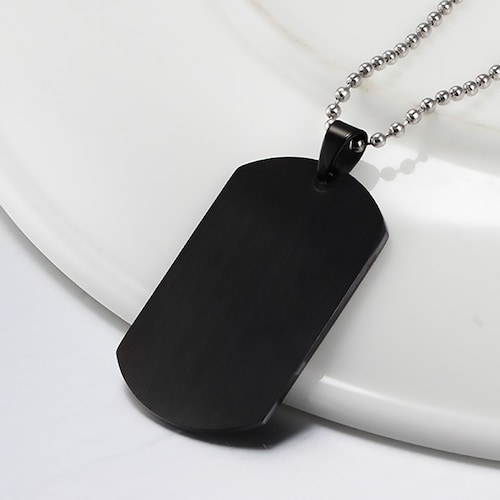 Buy Black Tonned Dog Tag Chain