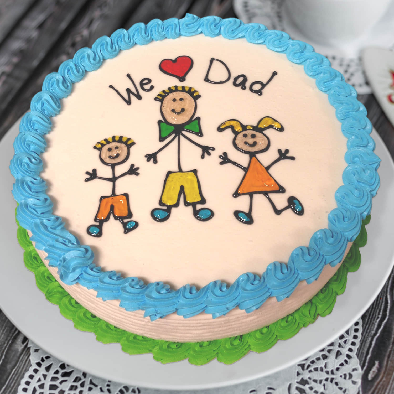 Family Theme Cake Fondant Cake Delivery In Delhi NCR
