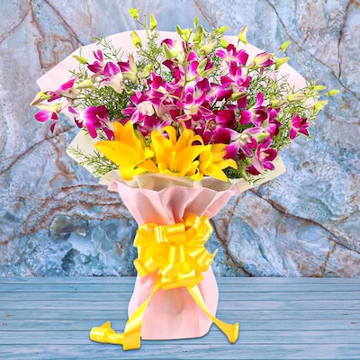 Divine Beauty Of Orchids And Lilies