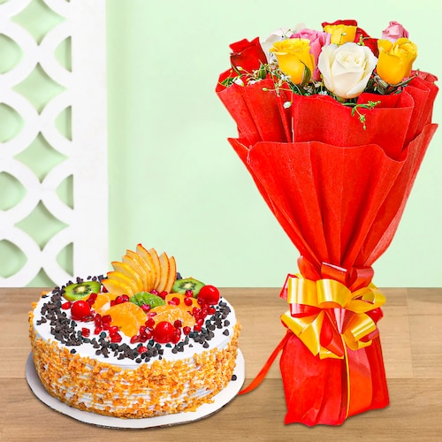 Buy My Sweet Bouquet With Cake