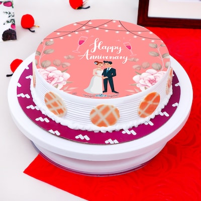 Luscious Anniversary Poster Cake