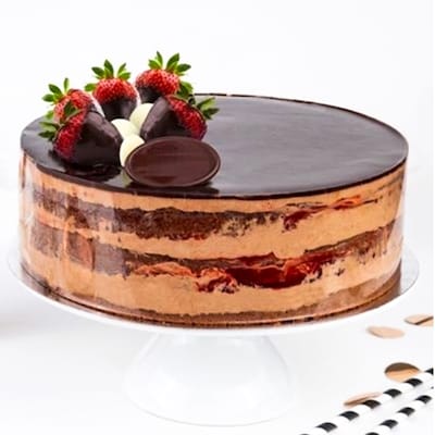 Double Chocolate Strawberry Cake