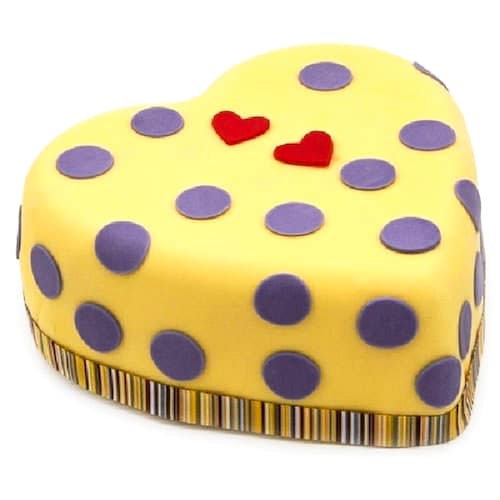 Buy Yellow Heart Shaped Cake