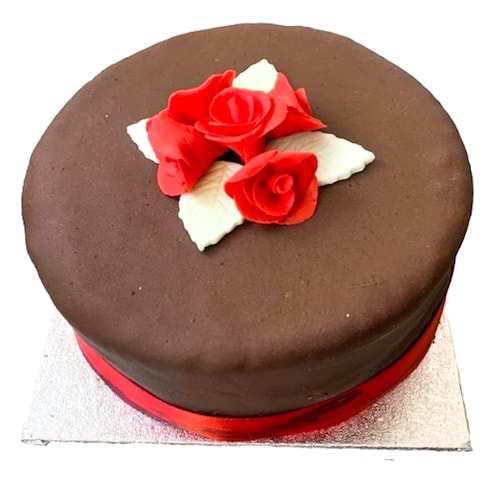 Buy Fondant Rosy Chocolate Cake
