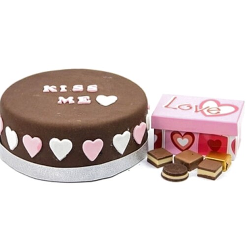 Buy Pretty Choco Cake With Chocolates Box Combo