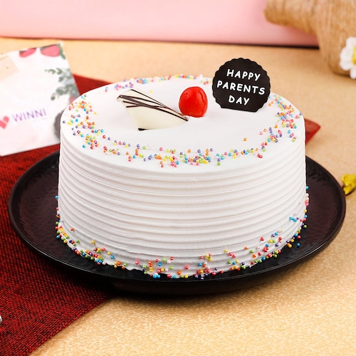 Buy Vanilla Parents Day Cake