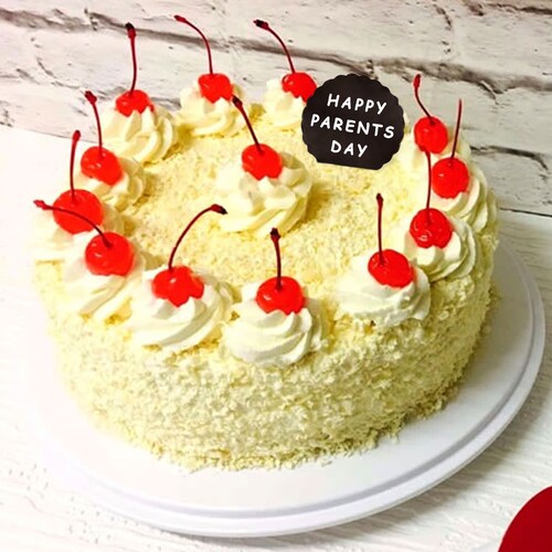 Buy Creamy White Forest With Cherries Cake