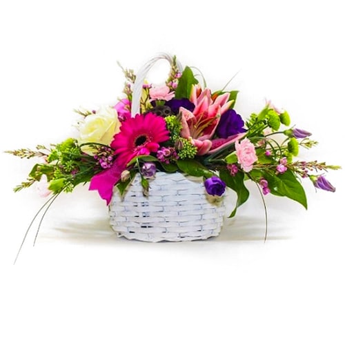Buy Blooming Flowers In Basket