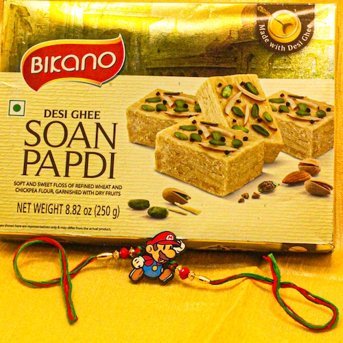 Buy Kido Rakhi with Soan Papdi Box