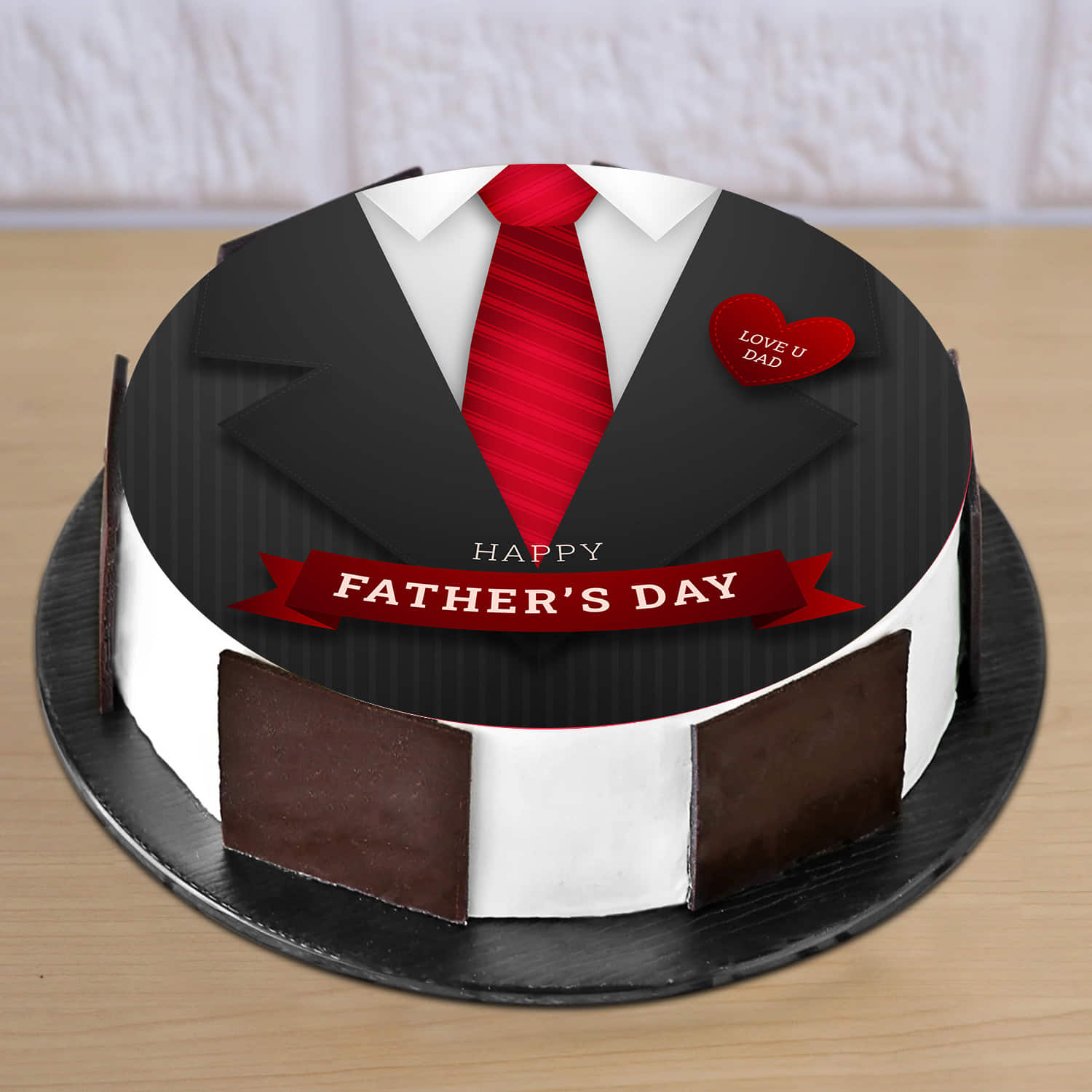 Happy Father's Day Truffle Cake - Dough and Cream