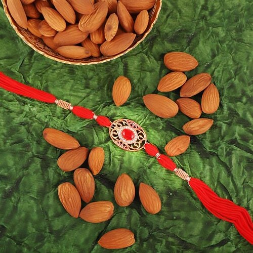 Buy Designer Rakhi With Almonds