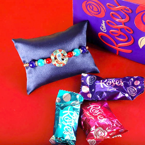 Buy Beautiful Rakhi N Cadbury Roses