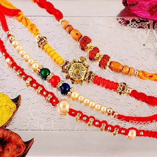 Buy Set Of Four Pious Rakhis