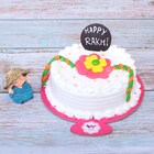 Floral Print Rakhi Cake
