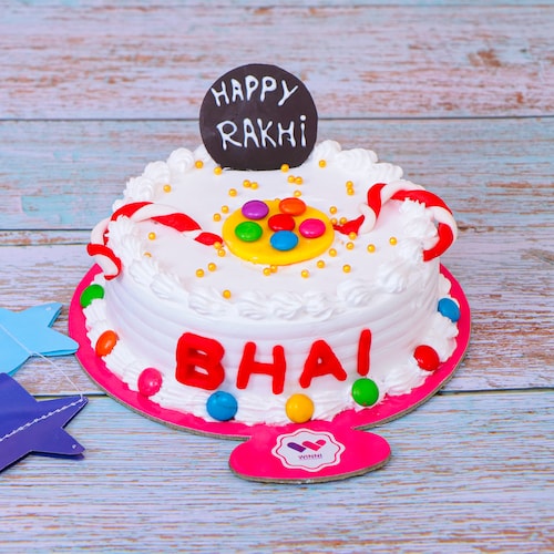 Buy Creamy Bhai Printed Cake