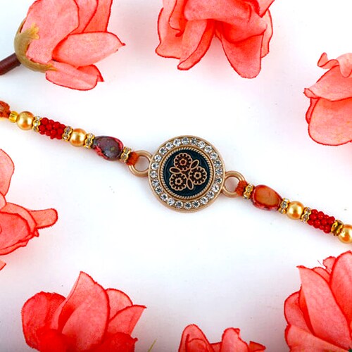 Buy Three Flower Print Rakhi