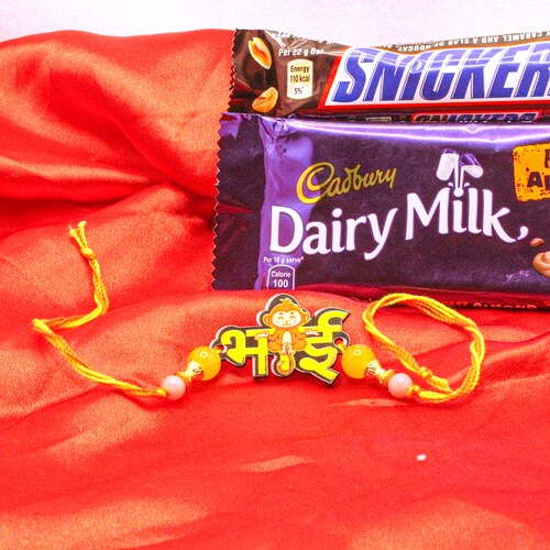 Buy Bhai Rakhi with 2 Chocolates