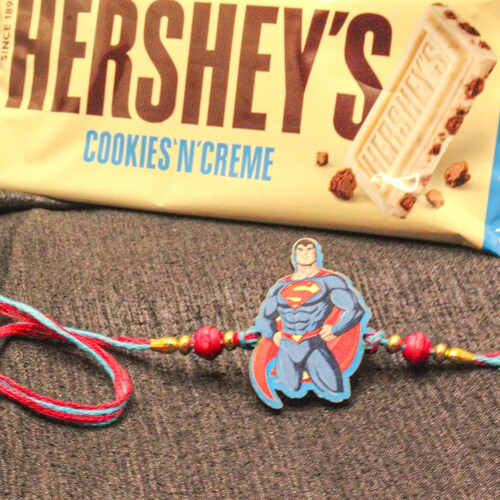 Buy Superman Rakhi with Hersheys Chocolate Bar
