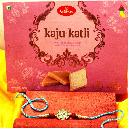 Buy Superior Designer Rakhi with Kaju Katli
