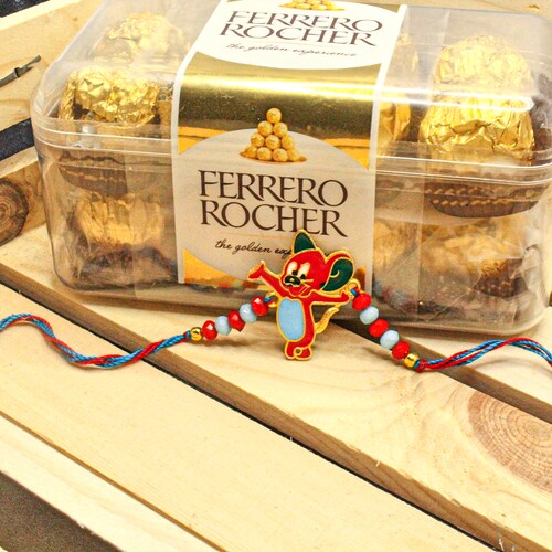 Buy Mickey Mouse Rakhi with Ferrero