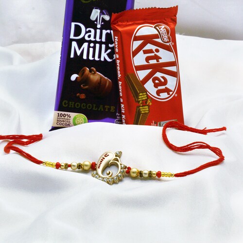 Buy Adorable Rakhi with Chocolate Bars