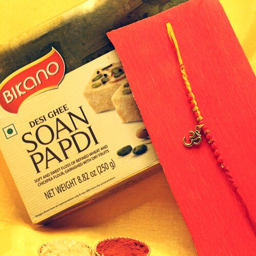 Buy Soan Papdi with Lovely Rakhi