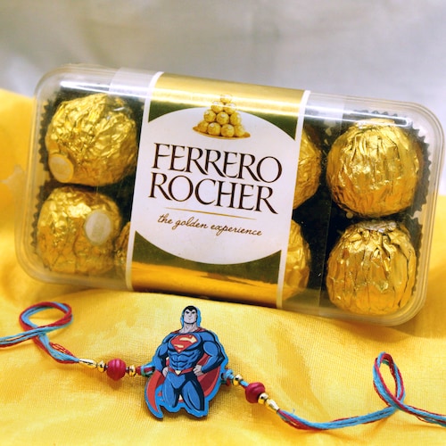 Buy Superman Rakhi with Ferrero